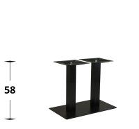 Tischgestell aus Metall mit zwei Säulen - Marino-TGF-C-407 mit Höhenmaß 58 cm Tischgestell aus Metall mit zwei Säulen - Marino-TGF-C-407 mit Höhenmaß 58 cm