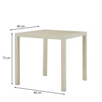 Outdoortisch Cordone Alu 80 Greige Outdoortisch Cordone Alu 80 Greige