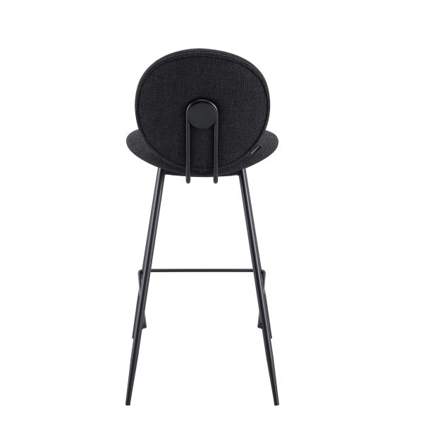 Gastronomiebarhocker Mania-Bar-Bermuda 800 Rückansicht mit ergonomisch geformter Rückenlehne und stabilem Metallgestell