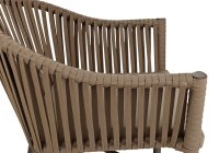 Vorschau: Outdoor-Barhocker Ramila-Bar Taupe mit Aluminiumgestell und grauem Sitzkissen Detailansicht Geflecht Vorschau: Outdoor-Barhocker Ramila-Bar Taupe mit Aluminiumgestell und grauem Sitzkissen Detailansicht Geflecht