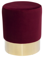 Hocker Cherry Bordeaux Brass Ø 35 cm Hocker Cherry Bordeaux Brass Ø 35 cm