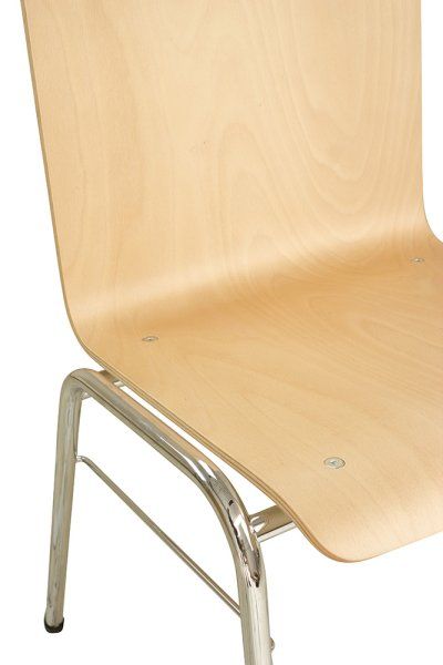 Konferenzstuhl Eruno-300 Buche natur, verchromtem Metallgestell, stapelbar Beizton: Buche natur Detailansicht Sitzfläche