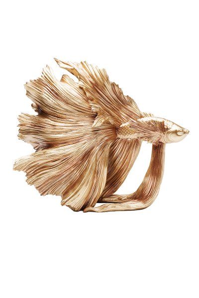 Deko Figur Betta Fish Gold Klein