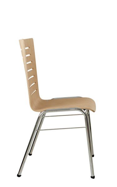 Konferenzstuhl Eruno-400, verchromtem Metallgestell, stapelbar Seitenansicht