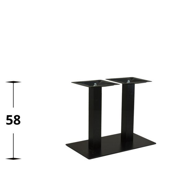 Tischgestell aus Metall mit zwei Säulen - Marino-TGF-C-407 mit Höhenmaß 58 cm