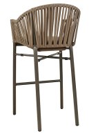 Vorschau: Outdoor-Barhocker Ramila-Bar Taupe mit Aluminiumgestell und grauem Sitzkissen Rückansicht Vorschau: Outdoor-Barhocker Ramila-Bar Taupe mit Aluminiumgestell und grauem Sitzkissen Rückansicht
