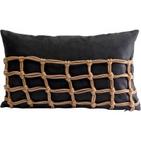 Kissen Grete Plaid Schwarz 50x30cm Kissen Grete Plaid Schwarz 50x30cm
