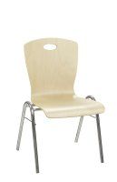 Konferenzstuhl Eruno-800-GLO mit ergonomischer Buchenholzschale und verchromtem Gestell, stapelbar Konferenzstuhl Eruno-800-GLO mit ergonomischer Buchenholzschale und verchromtem Gestell, stapelbar