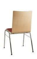 Vorschau: Konferenzstuhl Eruno-310 mit gepolsterten Sitz, verchromtem Metallgestell, stapelbar Rücansicht Vorschau: Konferenzstuhl Eruno-310 mit gepolsterten Sitz, verchromtem Metallgestell, stapelbar Rücansicht