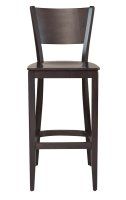 Vorschau: Klassischer Barhocker aus Buchenholz in hellem Beizton American Walnut Vorschau: Klassischer Barhocker aus Buchenholz in hellem Beizton American Walnut
