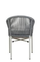 Vorschau: Ramila-RR Light Grey Terrassenstuhl mit beigem Aluminiumgestell und Textilen-Rücken, stapelbar und wetterfest für Gastronomie Rückansicht Vorschau: Ramila-RR Light Grey Terrassenstuhl mit beigem Aluminiumgestell und Textilen-Rücken, stapelbar und wetterfest für Gastronomie Rückansicht