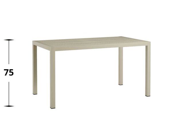 Metalltisch Cordone Greige 140
