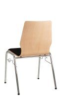 Vorschau: Konferenzstuhl Eruno-320 mit Sitzpolster, verchromtem Metallgestell, stapelbar Rückansicht Vorschau: Konferenzstuhl Eruno-320 mit Sitzpolster, verchromtem Metallgestell, stapelbar Rückansicht