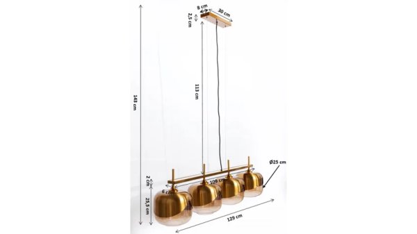 Hängeleuchte Golden Goblet Quattro Ø 25cm